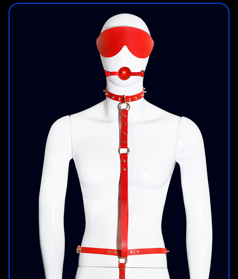 久爱(jiuai)用品腰带身体束缚皮革绑带套装情趣用品sm绑带眼罩口球
