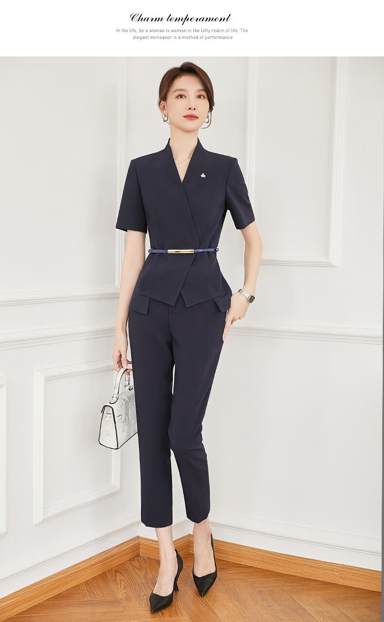 路晓宜职业套装女教师工装时尚气质主持人工作服高端职业装西装正装