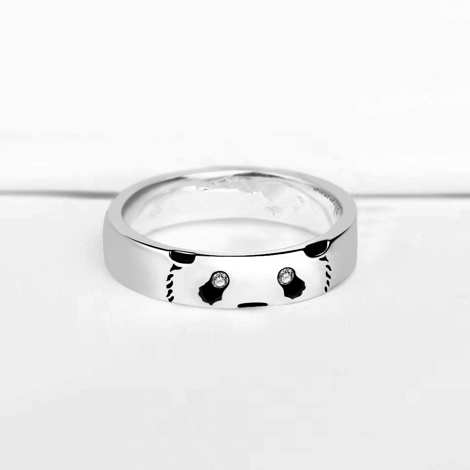 【旗舰自营】守护雪豹babama守护荒野老虎雪豹戒指男潮925银情侣对戒