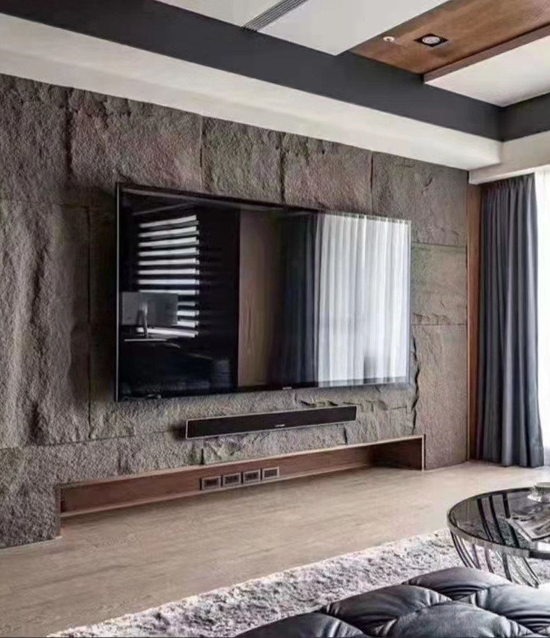 轻质pu石皮文化石仿真石材电视背景墙客厅阳台室内墙蘑菇石文化墙 600