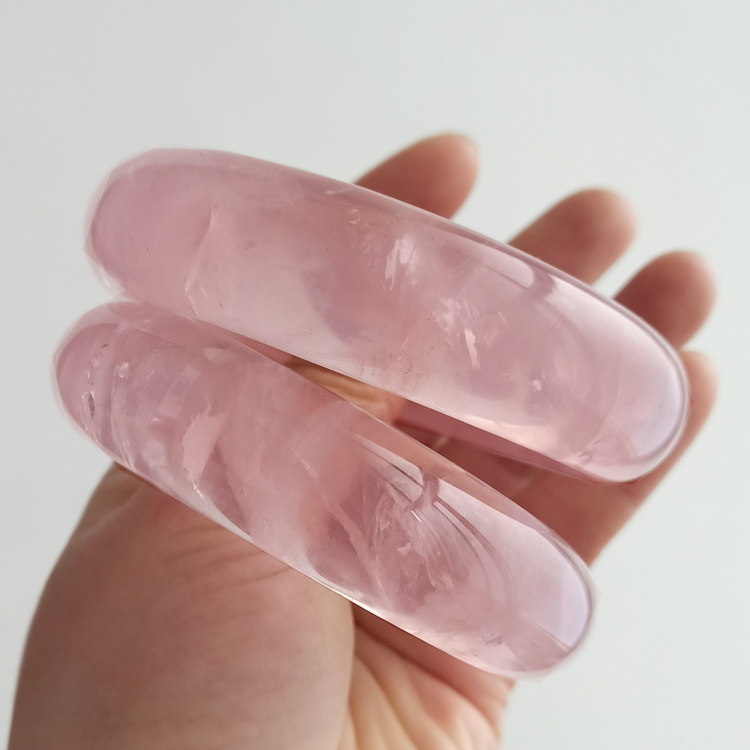 饰淘shitao西安蓝田玉手镯芙蓉石镯子水晶芙蓉玉招桃花玉髓手环内径