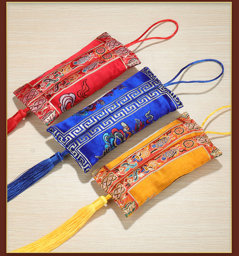 藏式车载香包香囊汽车挂件藏香粉小香袋熏香粉室内 黄色摩尼宝 白色