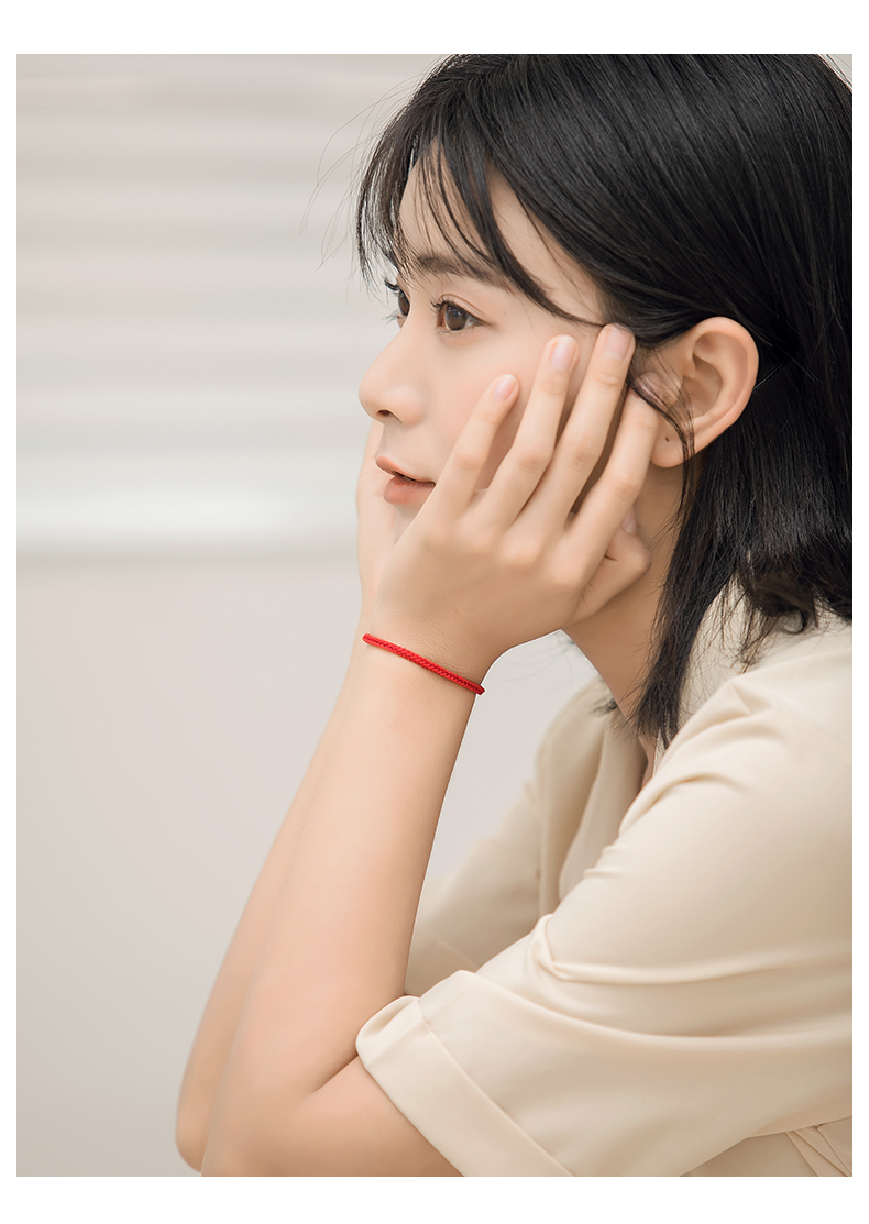 红绳手绳女本命年手链编织绳男情侣手链女生红绳手链女金刚结泰银红绳