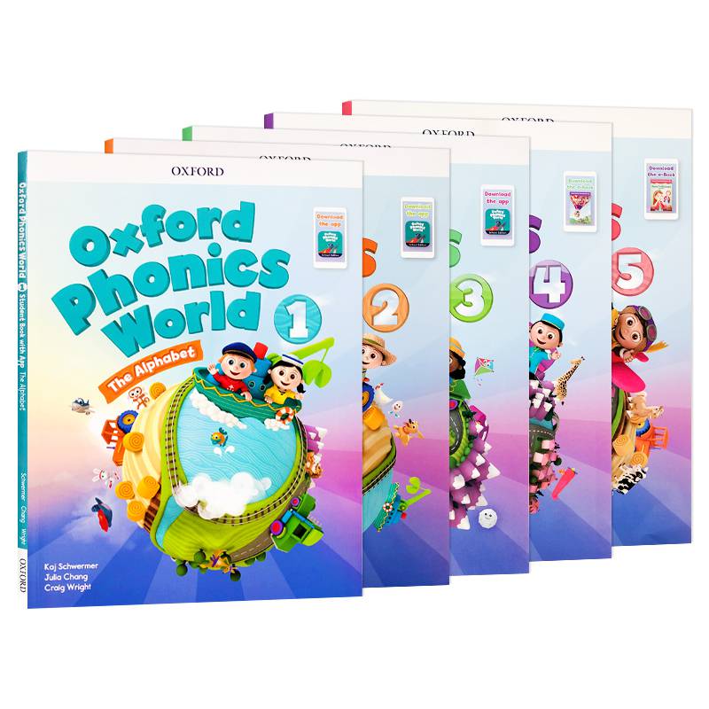 新版牛津自然拼读教材oxfordphonicsworld12345级课练习册10册套正版