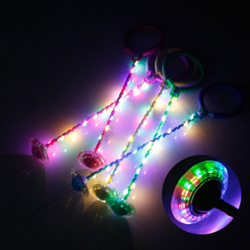 精选成人用闪灯跳跳圈甩球单人球类跳脚闪光跳跳球批发溜溜球卡尼拉彩