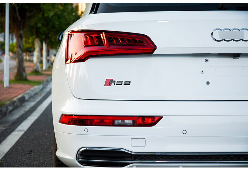 适用于奥迪黑色车标a3a4la5a6a7q2lq5中网四环标尾标贴亮黑s3标送工具