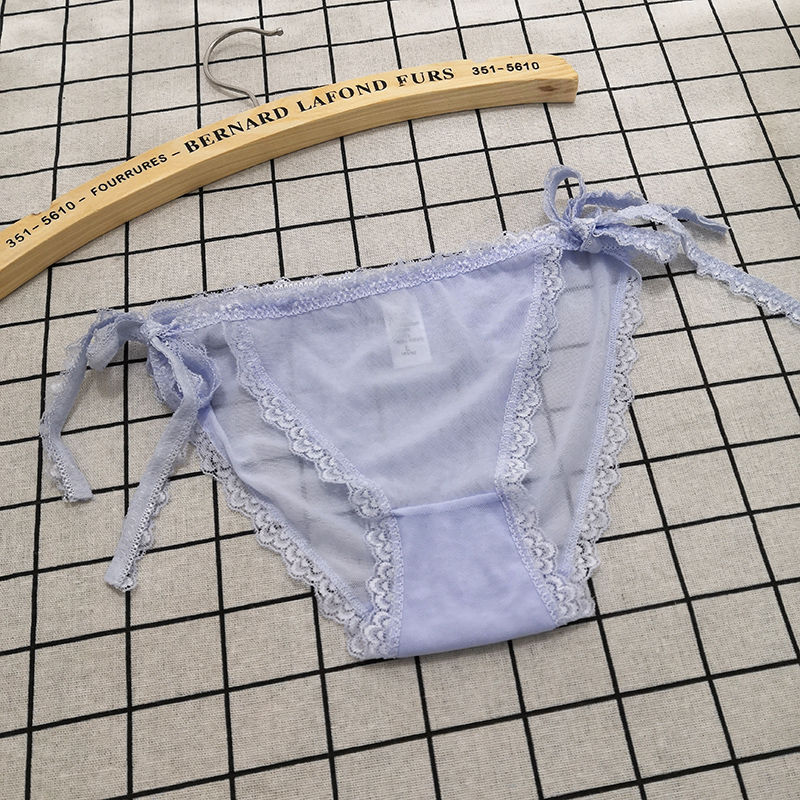 女生内裤蕾丝绑带系带内裤女可解开绑带式透明诱惑一片式侧边绳子两侧