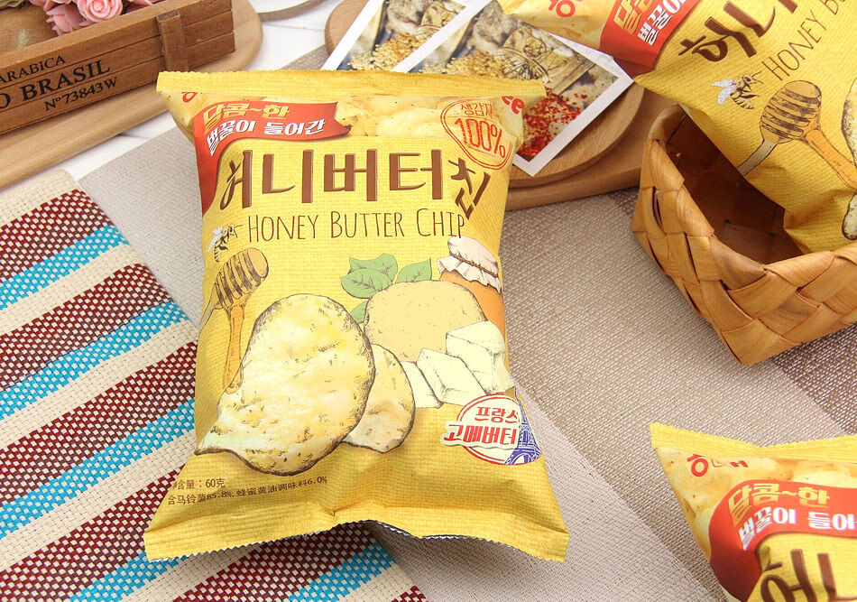 海太蜂蜜黄油薯片芝士奶酪土豆脆片膨化薯条电影零食小吃蜂蜜黄油薯片