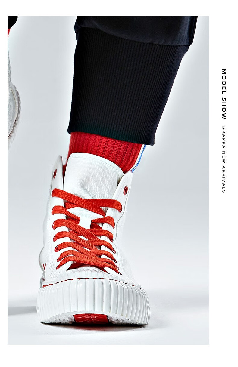 【预】kappa卡帕串标帆布鞋情侣男女休闲鞋板鞋运动鞋时尚小白鞋 美丽