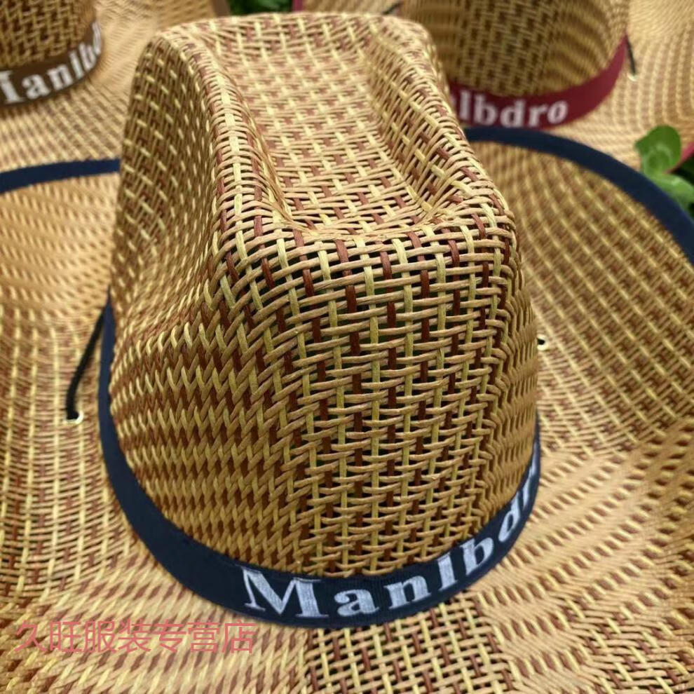 干农活草帽子 夏季男女防晒帽农民草帽遮阳防水帽子可印字劳保用品大