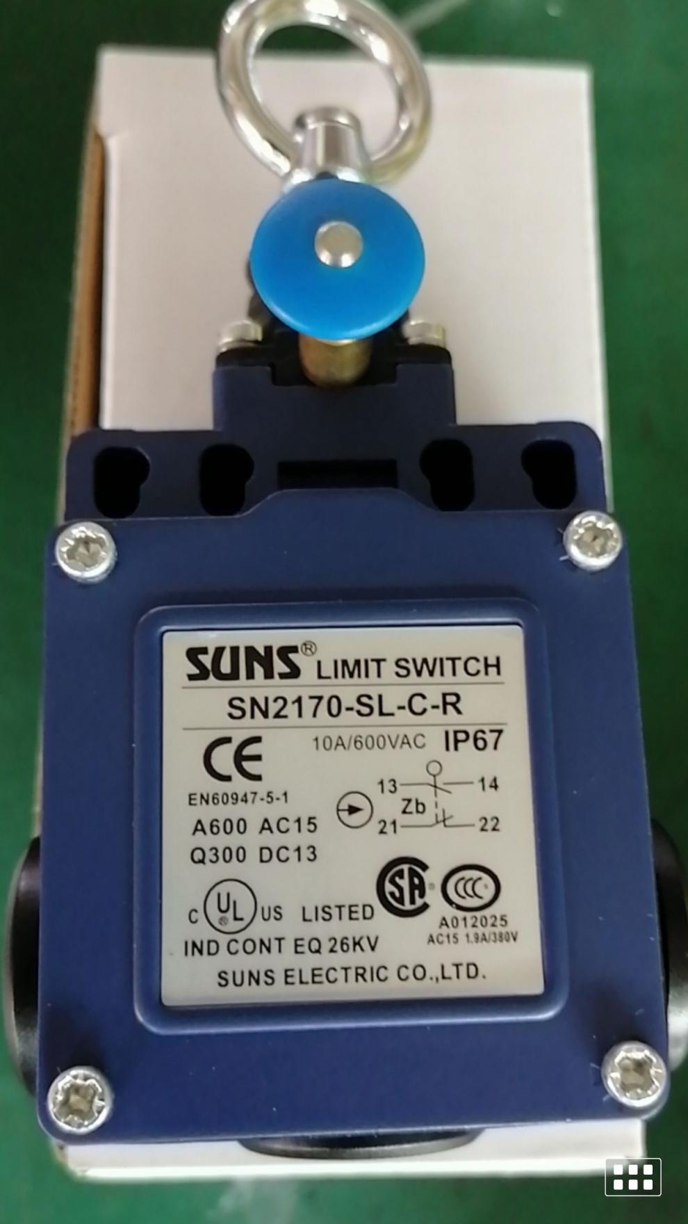 定制suns三实sn6170slcr安全拉绳开关sn2170sn4170拉线急停开关