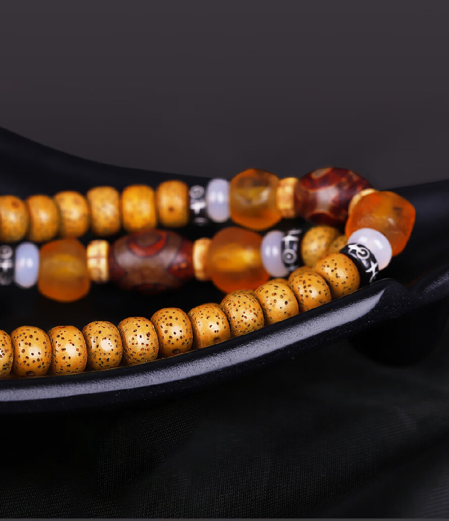 耀图 星月菩提子手串海南十五年老陈籽正月108颗天珠文玩佛珠男女款