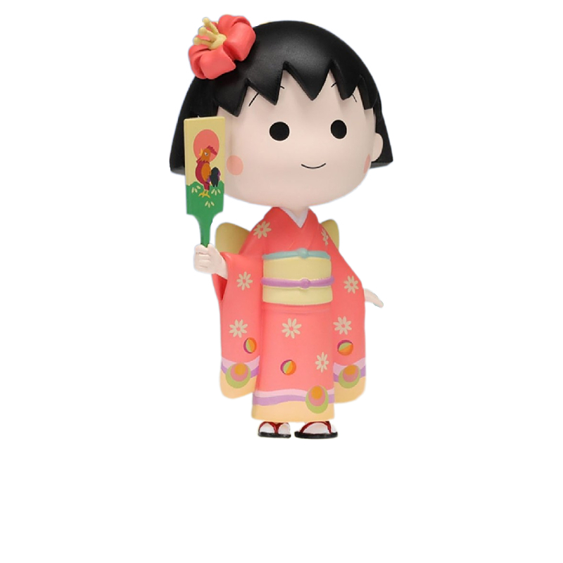 万代六一儿童节礼物日本樱桃小丸子盲盒日常系列和服职业动物小车女