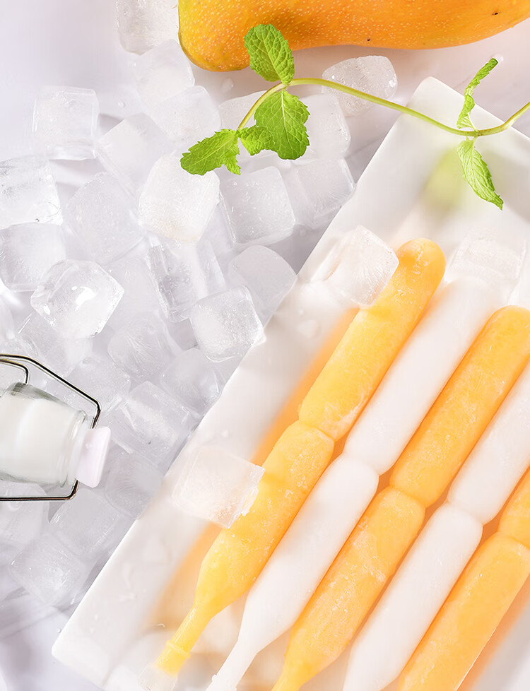 佬食仁老酸奶冰棍可吸果冻布丁棒棒冰530g盒碎冰冰酸奶味芒果味儿童