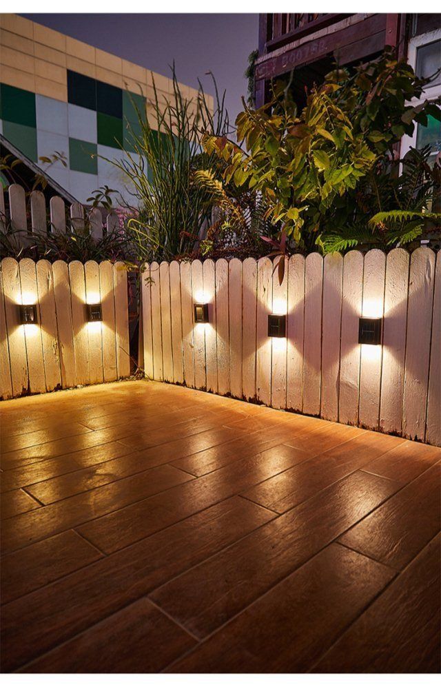 太阳能洗墙灯壁灯家用户外防水院子景观装饰庭院花园露台布置氛围8个