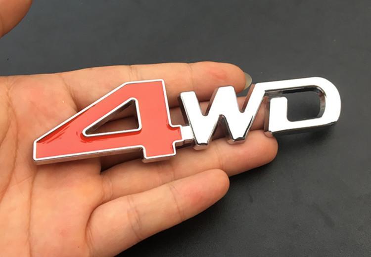 四驱4wd车标车贴四轮驱动车身贴尾标尾箱字标装饰贴粘贴款梯形4wd黑色