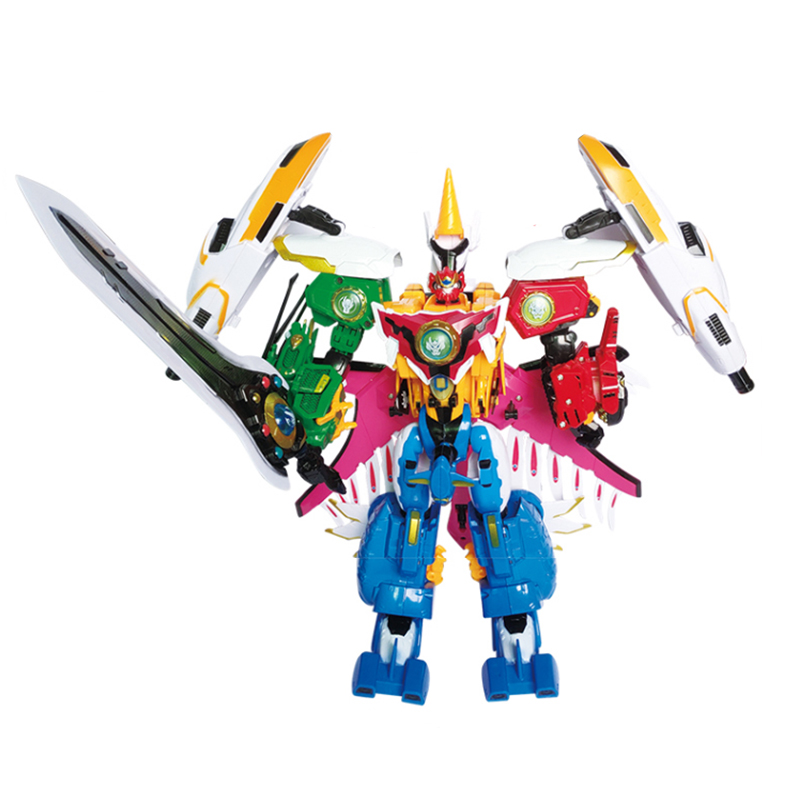 神兽金刚4邦宝历险记合金版变形机器人6合体青龙超人男孩玩具 麒麟