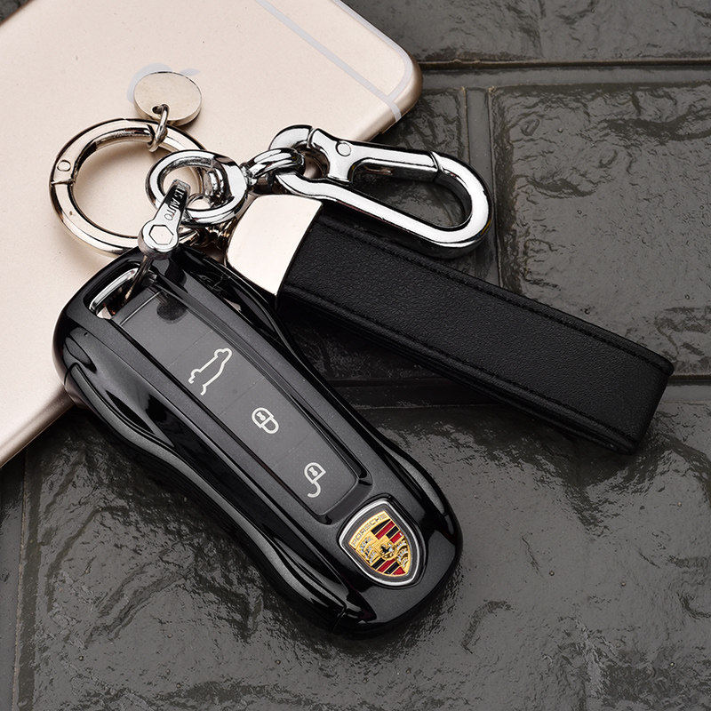 2018款19新保时捷卡宴帕拉梅拉panamera汽车钥匙套包保护壳扣 18-19新
