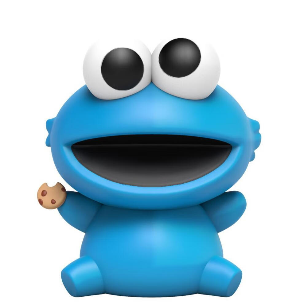 芝麻街盲盒坐坐系列nubbies sesame street周边可爱潮玩手办公仔