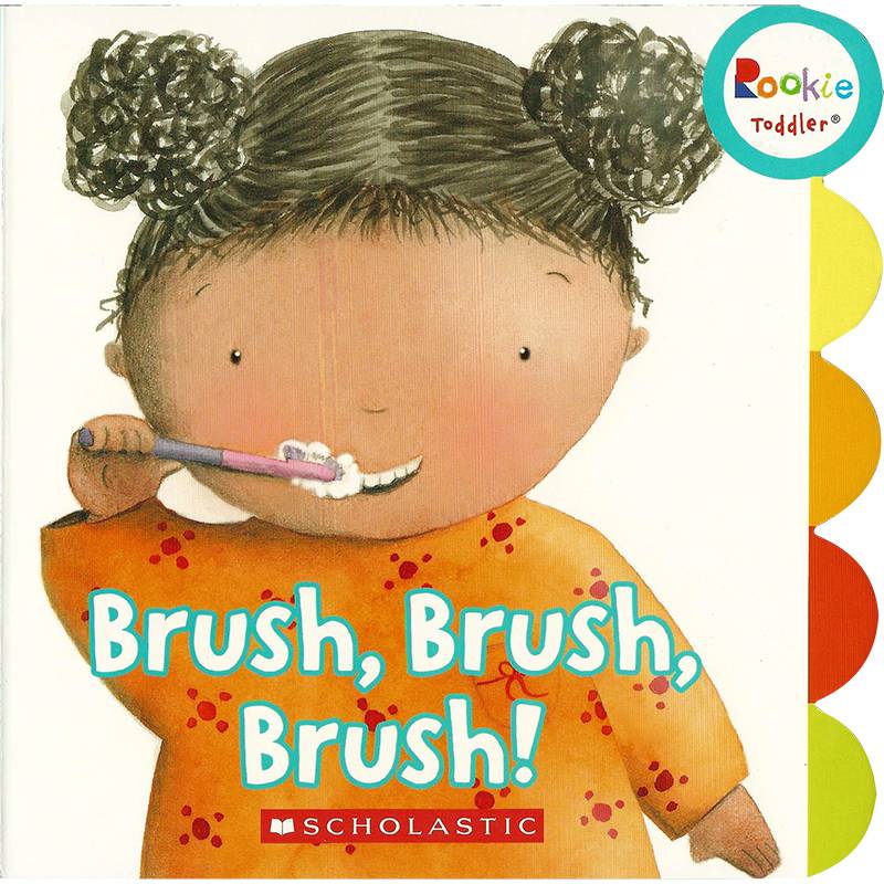 brushbrushbrush我爱刷牙英文原版绘正版纸板书2-4岁儿童幼儿英语行为