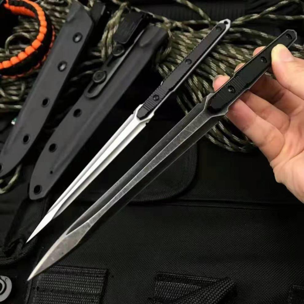 三楞刺随身防身破冰锥龙骨一体钢高硬度便携式小刀茶针茶刀多用砂光款