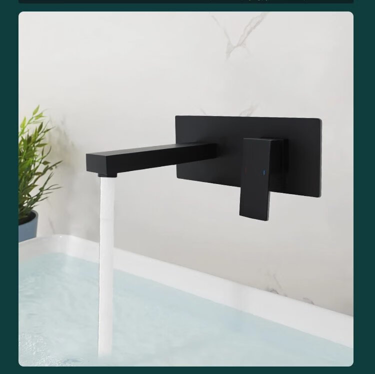 汉斯格雅(hansgrohe)水龙头入墙式嵌入式墙出暗装冷热黑色全铜单把