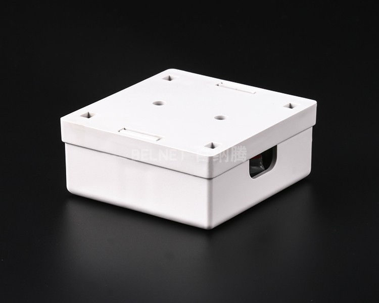 8p8c明装桌面盒含模块 8芯网线分线盒同款 双口【图片 价格 品牌 报价