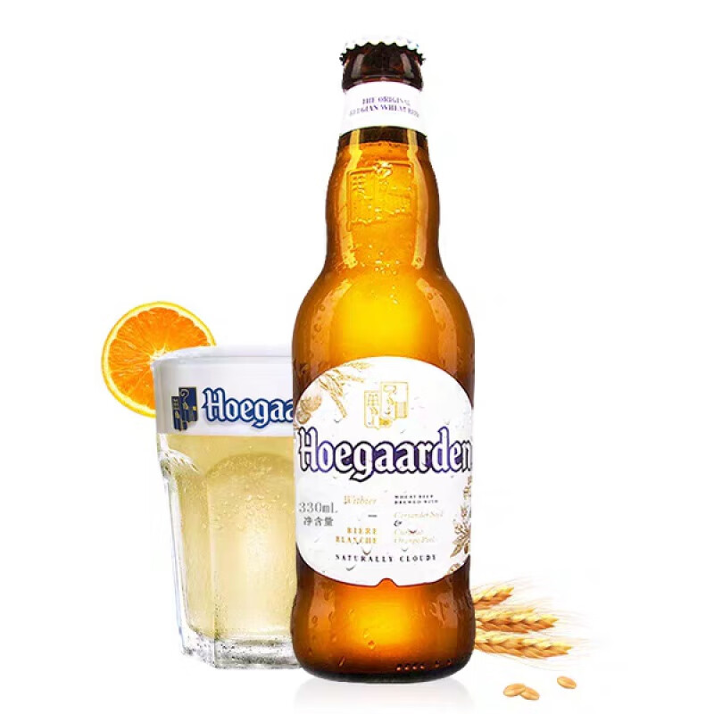 比利时福佳白啤酒hoegaarden 福佳白 福佳 小麦330ml24瓶促销 【进口
