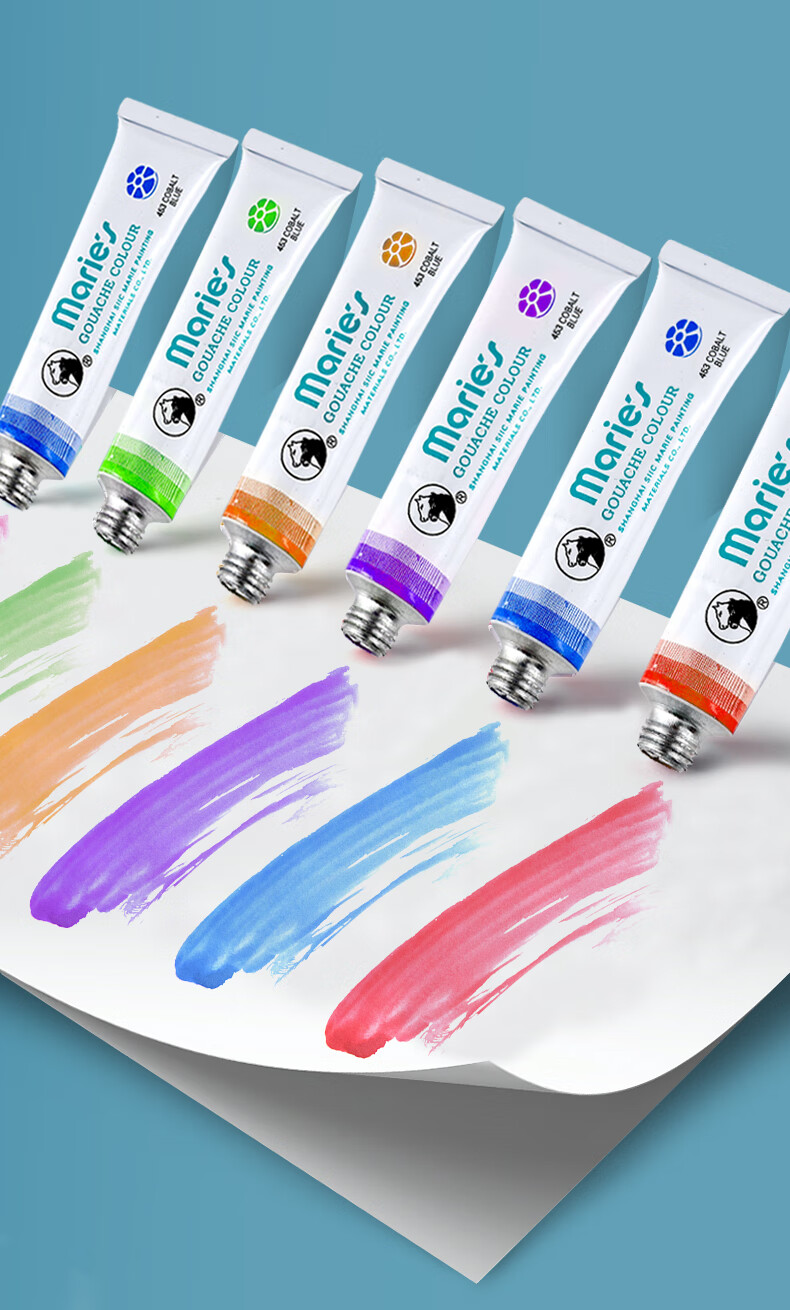 玛丽水粉颜料36色4色美术水粉画颜料套装广告颜料套装 学生初学者绘画