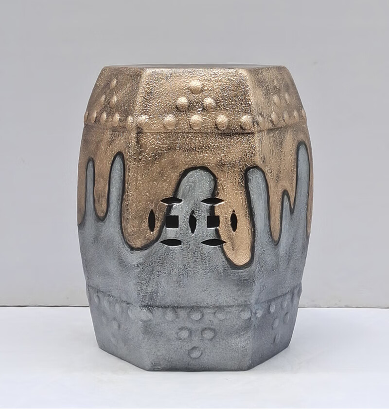 【官方旗舰】仿古凳 中式仿古陶瓷凳子六边古筝凳花园绣墩梳妆换鞋圆