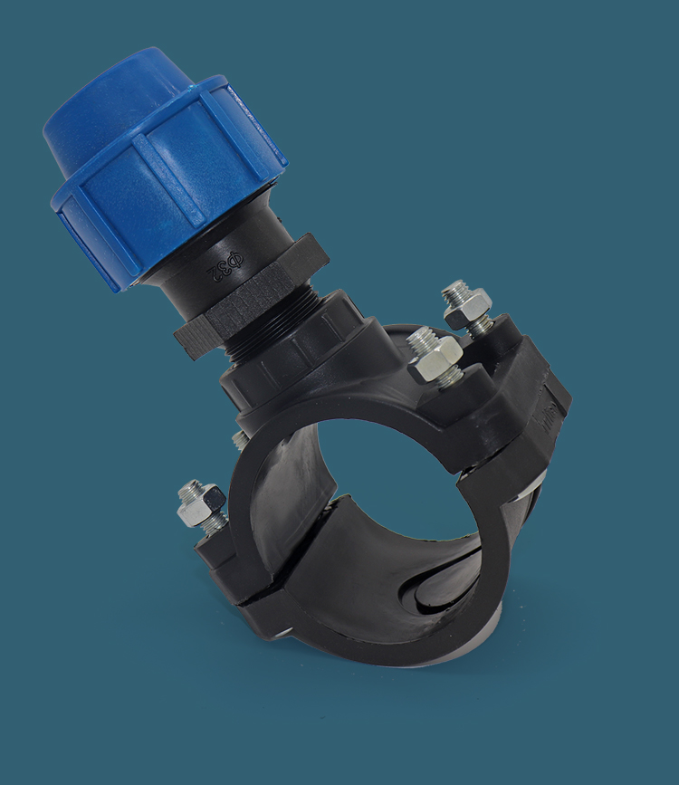 pe鞍座三通四通增接口果树大棚滴灌喷灌主管支管道快速接头免热熔