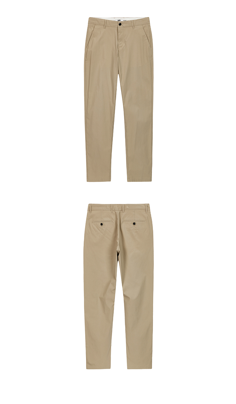 kikc休闲裤男2021夏季新款商场同款修身裤子纯色百搭时尚潮牌卡其