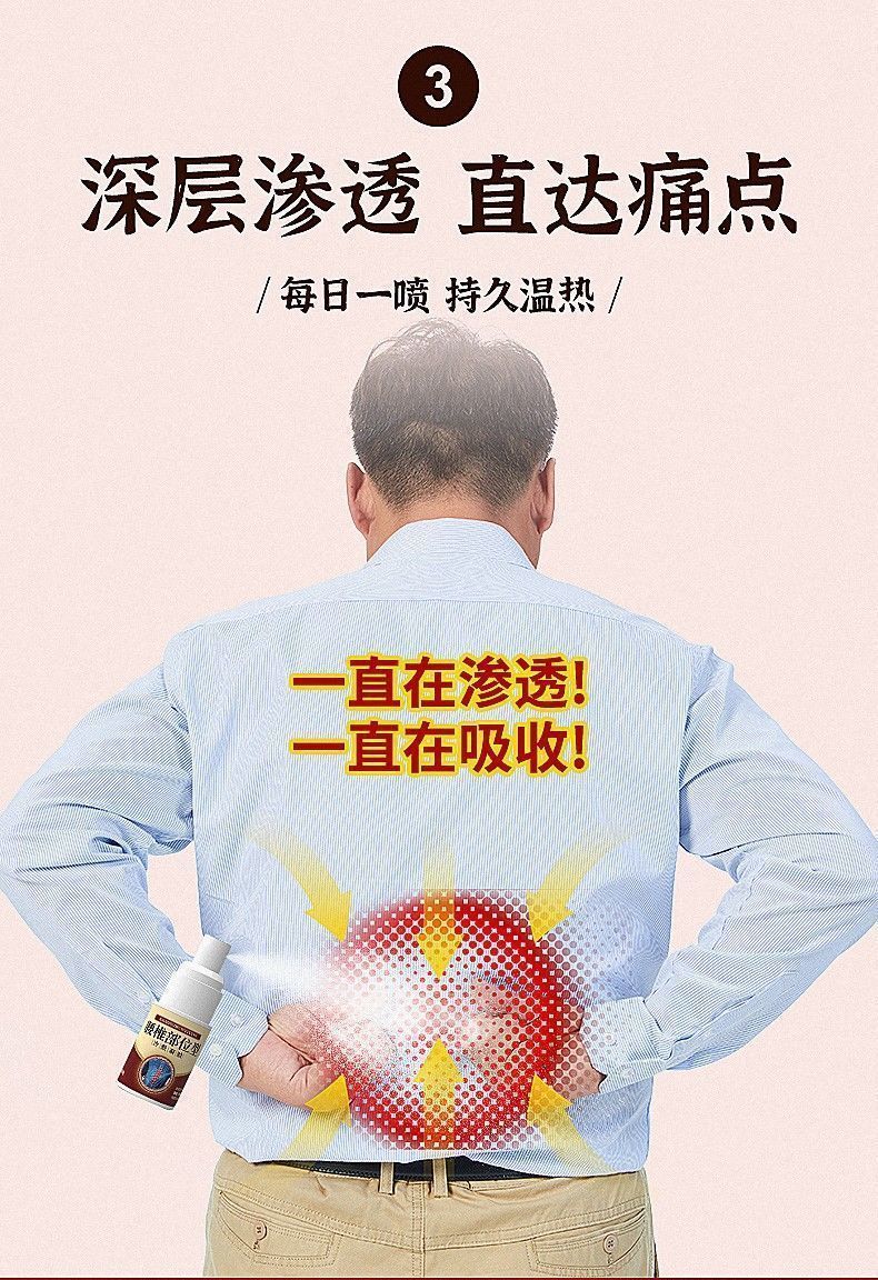 【】腰椎部位型【芙顺堂】腰椎部位型腰间盘关节骨疼痛喷雾剂李时珍