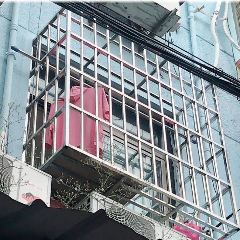 防盗窗晾衣杆304不锈钢窗户晒衣架凹型防盗网凉衣晒被挂衣架杆阳台