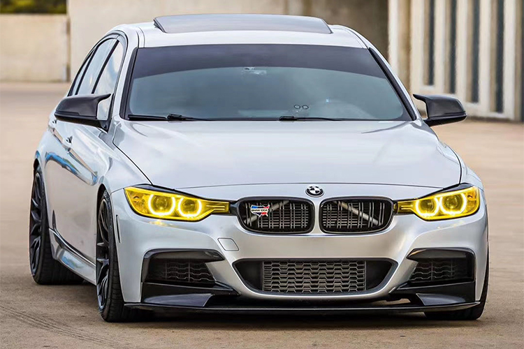 适用于f30/f35宝马3系 mt包围改装碳纤维前唇侧裙后唇后扰流尾翼 刀锋