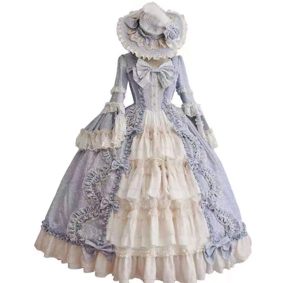 lolita裙宫廷漫展原创洛丽塔lolita复古宫廷礼服公主连衣裙花嫁大摆