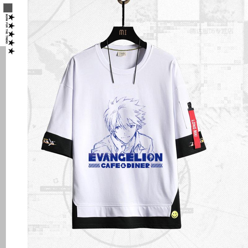 eva联名新世纪福音战士绫波丽淀真嗣使徒渚薰周边t恤二次元男女夏季