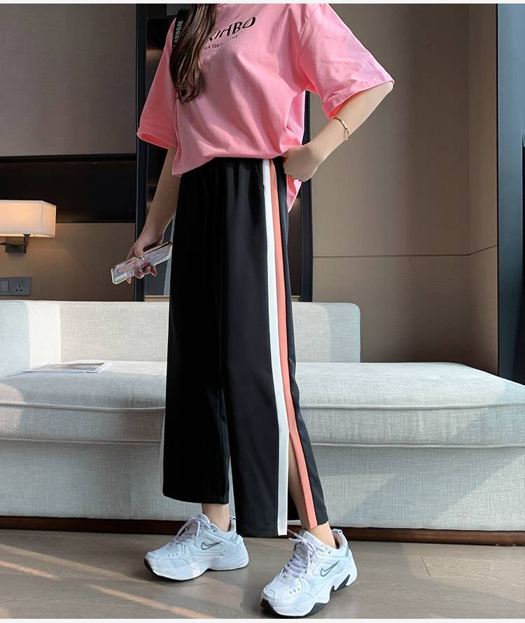 香港适合腿粗女生穿的裤子小个子休闲裤运动九分裤少女夏季初中高中