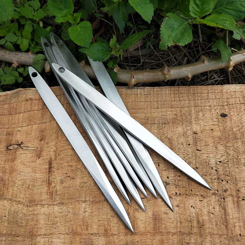 飞刀飞镖厚款柳叶针直旋飞钢针飞镖暗器郊外练习户外玩耍投掷运动娱乐
