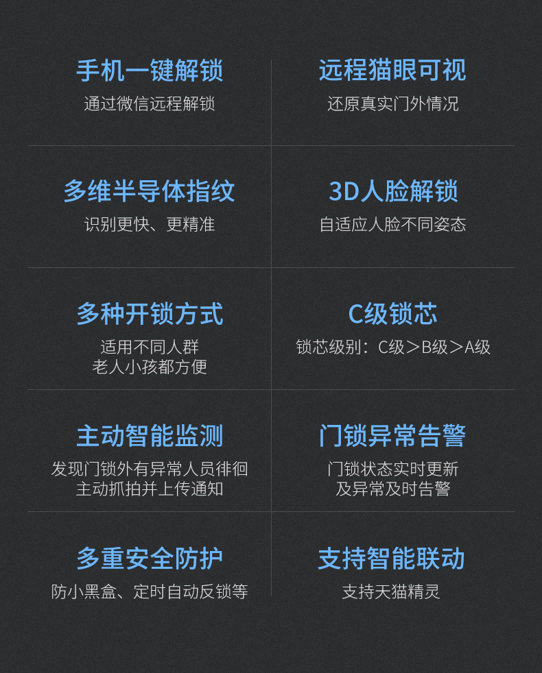 博客指纹锁智能电子锁猫眼可视智能门博克指纹锁智能门锁十大品牌人脸