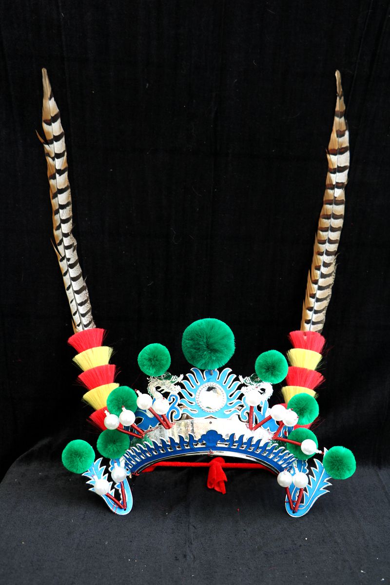 儿童京剧头饰 国潮京剧头饰打鼓小列子戏曲花木兰头饰穆桂英头饰影楼