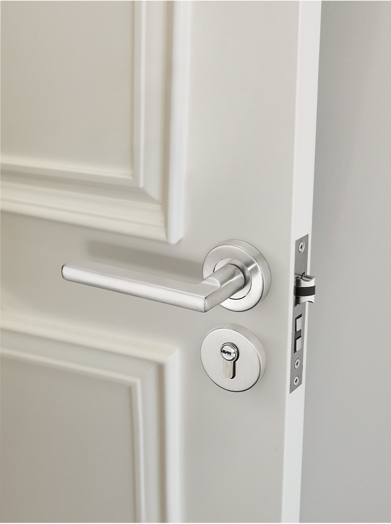 不锈钢门锁室内卧室房门锁实木家用通用型50静音锁具门把锁执手锁8588