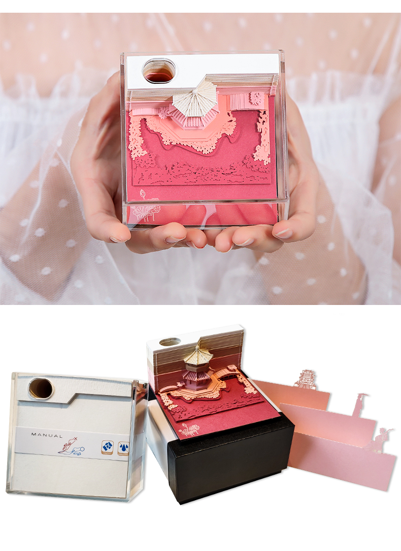 立体便利贴日本清水寺3d建筑模型ins网红创意纸雕便签纸古风定制舒