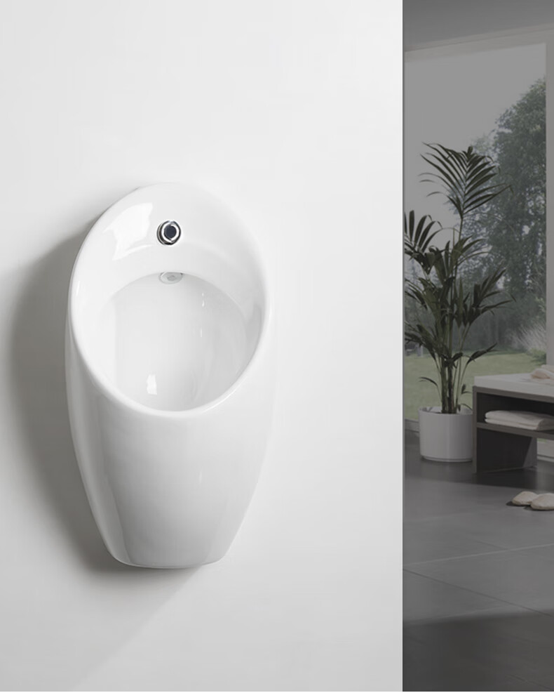 科勒一体感应家用小便池男挂墙式小便器小便斗自动感应器冲水阀手按式