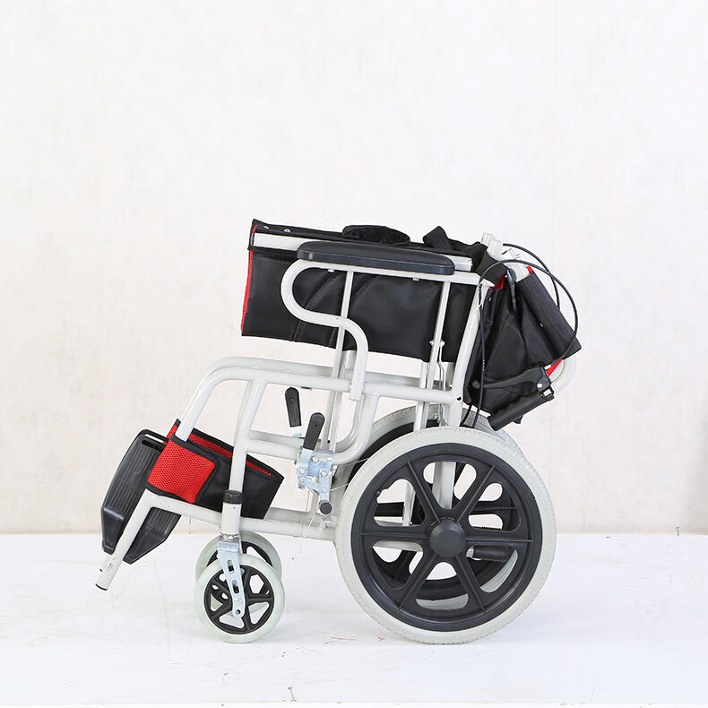 轮椅老年人残疾人手推折叠轻便小轮超轻家用高碳钢便捷小型代步老人