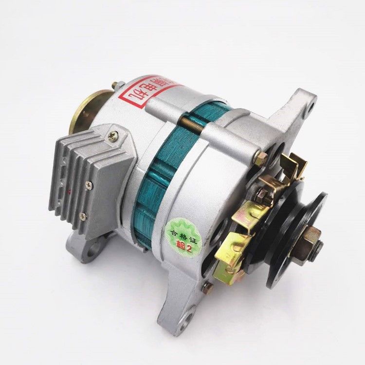 车拖拉机12v14v永磁直流充电带灯发电机 1000w普通12v双轮【图片 价格