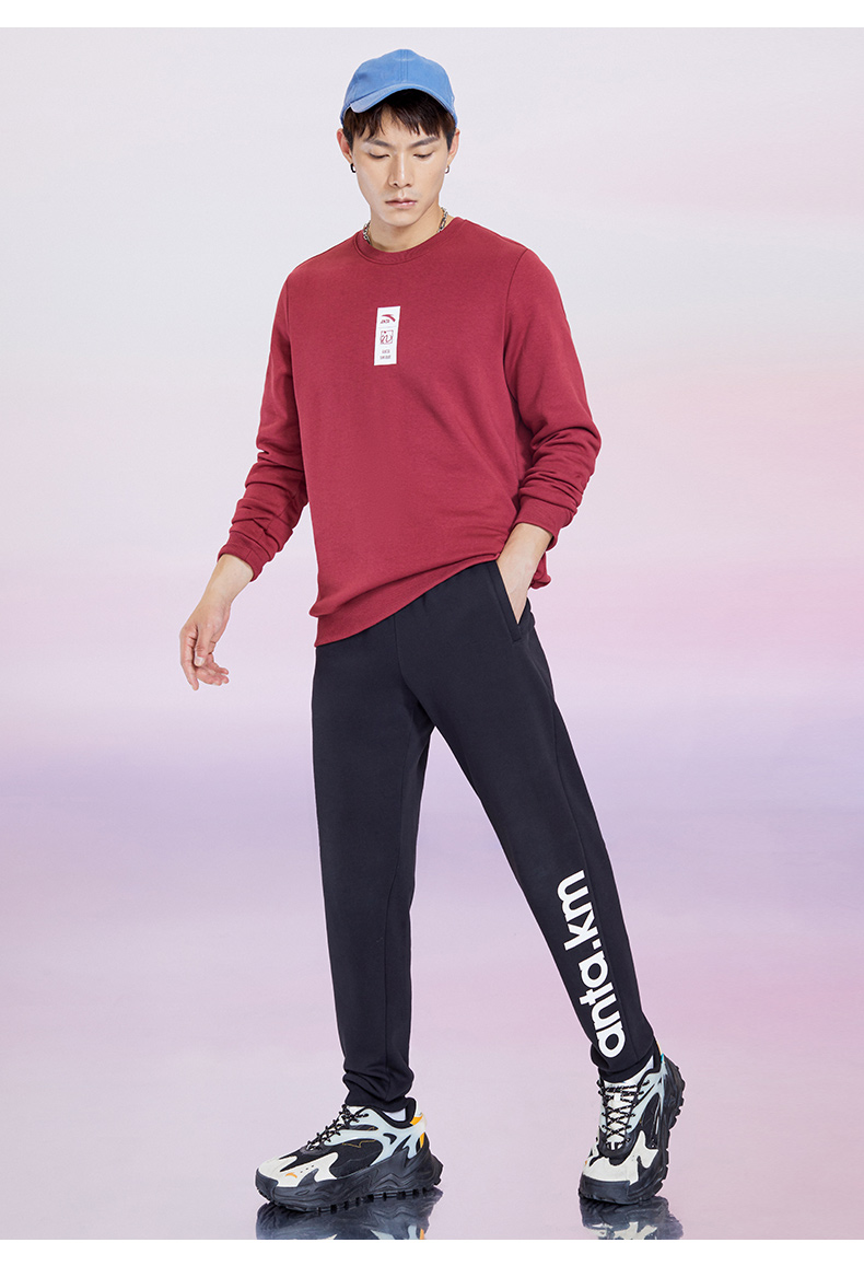 安踏(anta) 加绒裤运动裤男裤子针织束脚裤男秋冬保暖加厚卫裤休闲裤