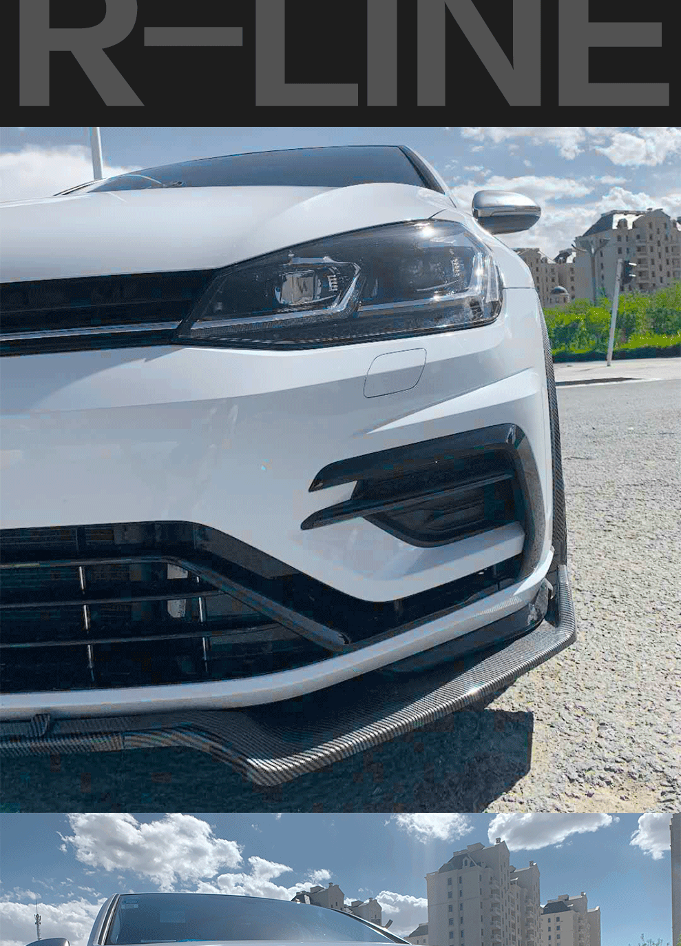 60适用于高尔夫改装67前铲75rlinegti大小包围前唇前扰流前包围