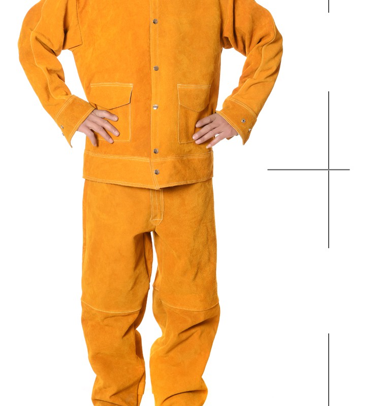 氩弧焊防辐射衣服牛皮焊工服套装电焊防烫耐高温防火花防护焊接工作服