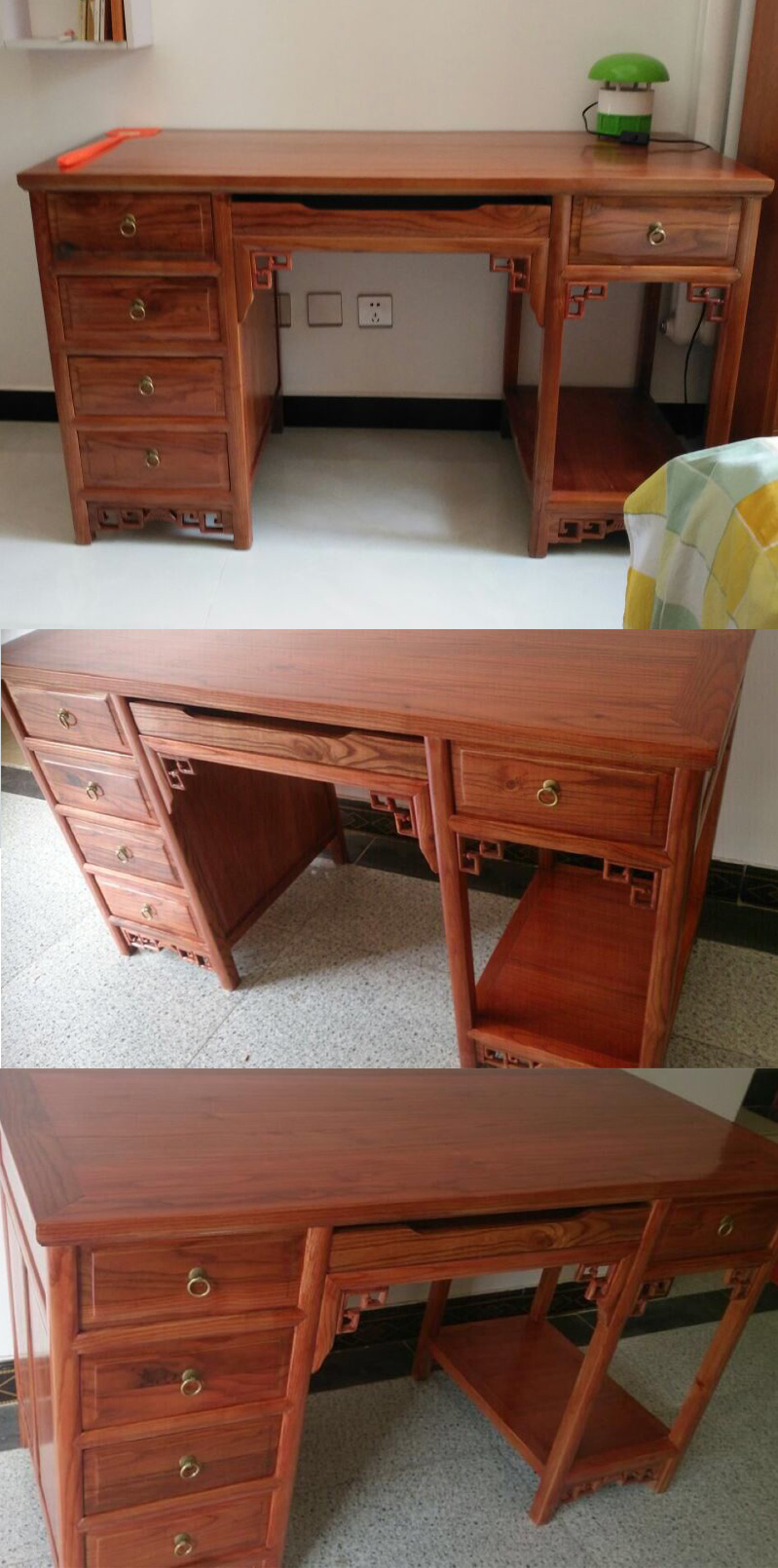 中医诊断桌现货速发中医馆诊桌仿古实木电脑桌椅诊疗中式书桌榆木抽屉